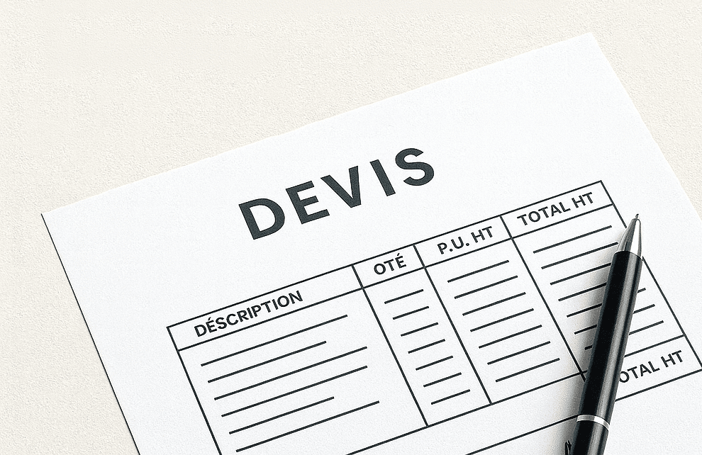 Devis établi par une société de traitement après un diagnostic