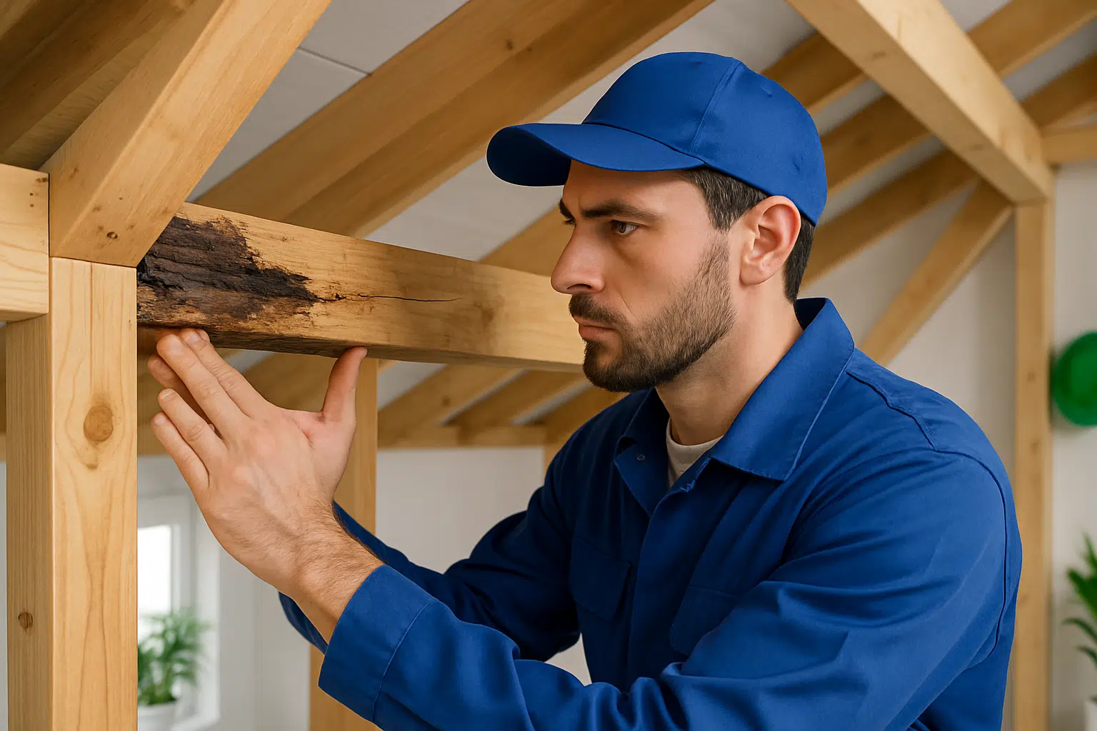 Inspection professionnelle dégâts termites charpente bois