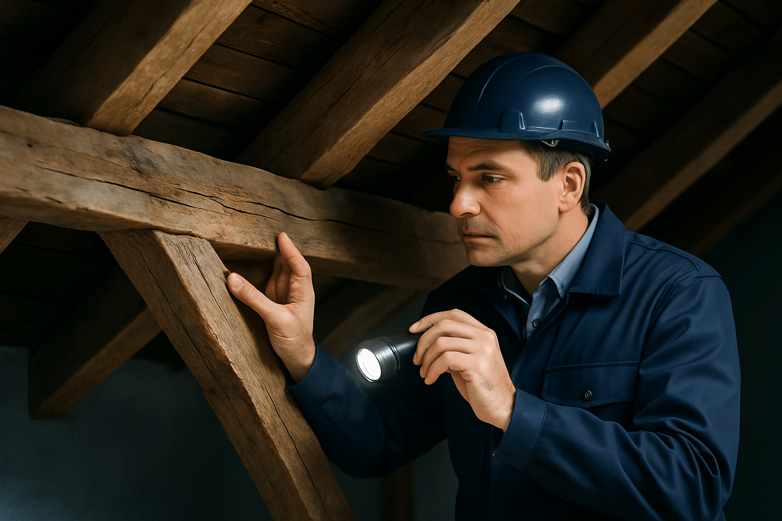 Inspection professionnelle de charpente infestée par capricorne assurance habitation