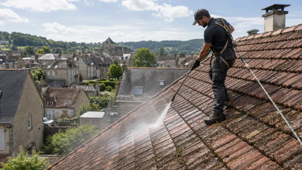 démoussage toiture brive corrèze traitement hydrofuge tuiles