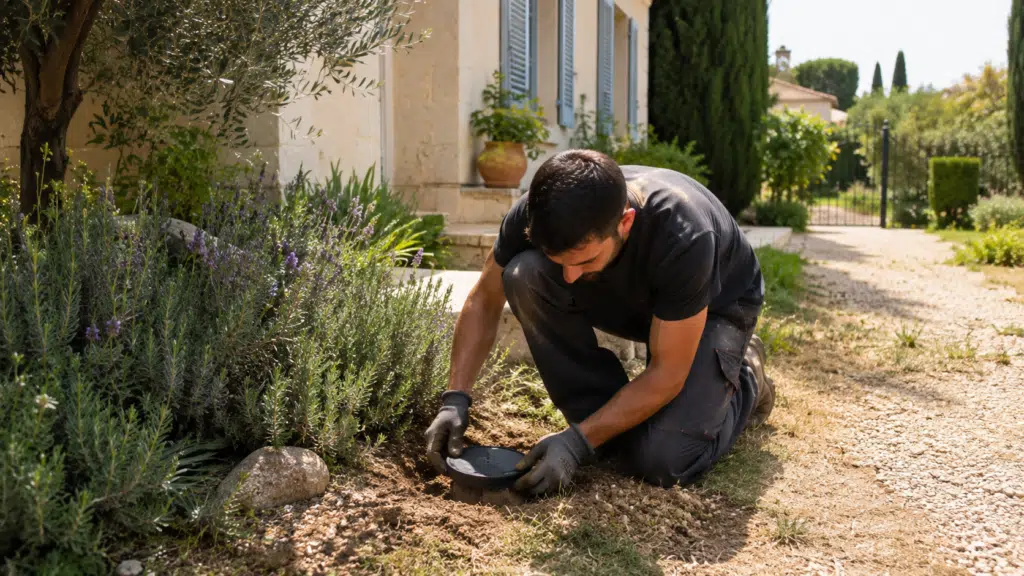 pièges à termites arles bouches-du-rhone pose surveillance jardin