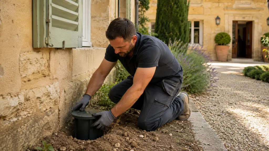 technicien AFPAH pose pièges termites aix bouche du rhones surveillance