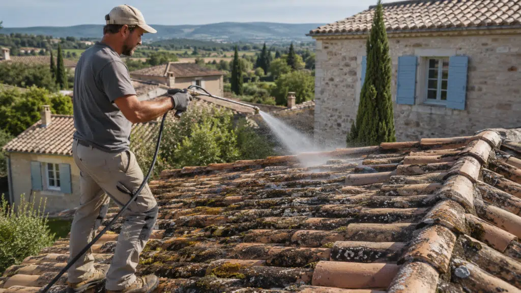 technicien AFPAH démoussage toiture arles bouches-du-rhone hydrofuge